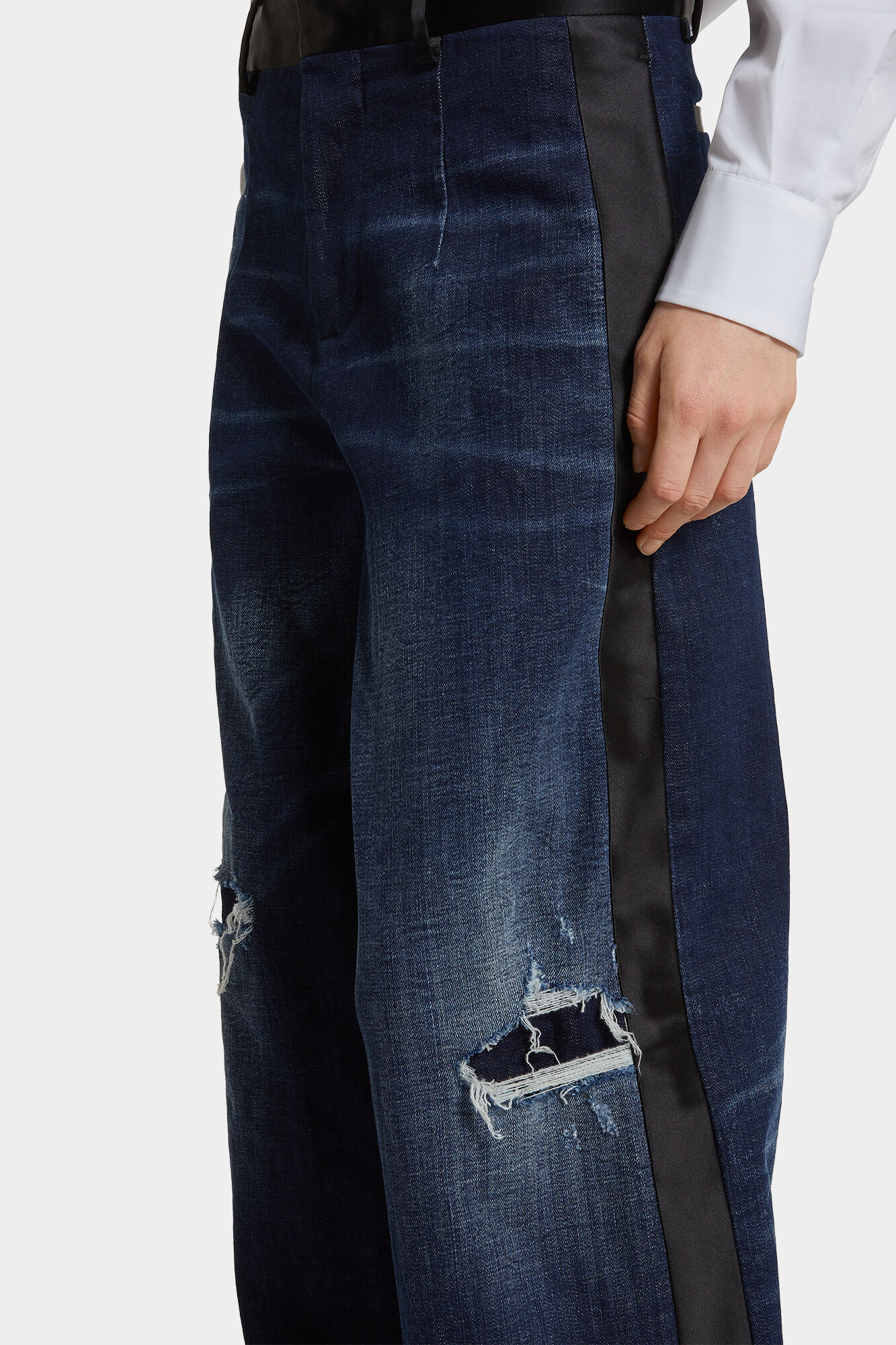 Dark Ripped Tuxedo Pant