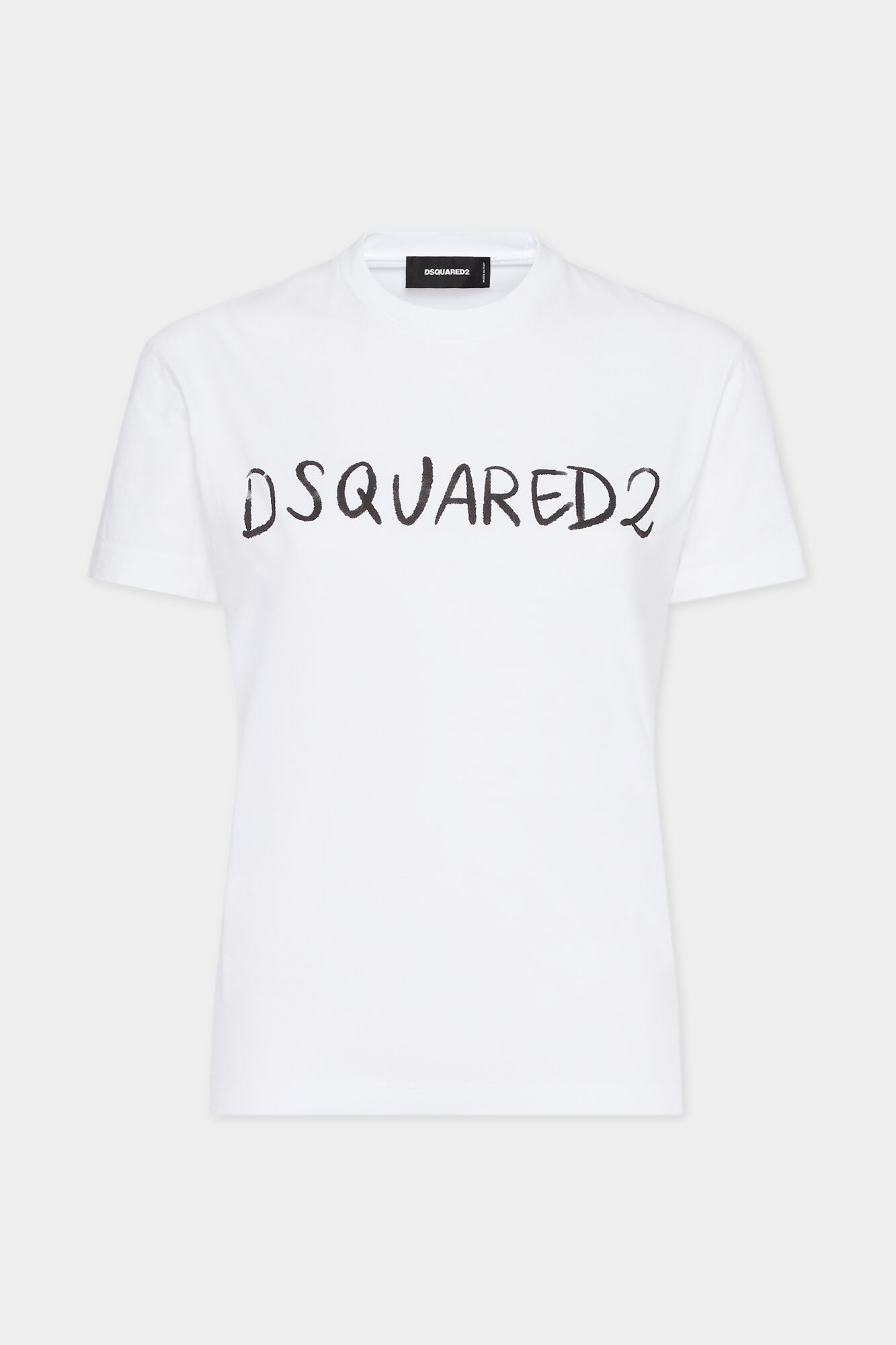 White Fade Just Right Fit Handwritten Logo T-Shirt