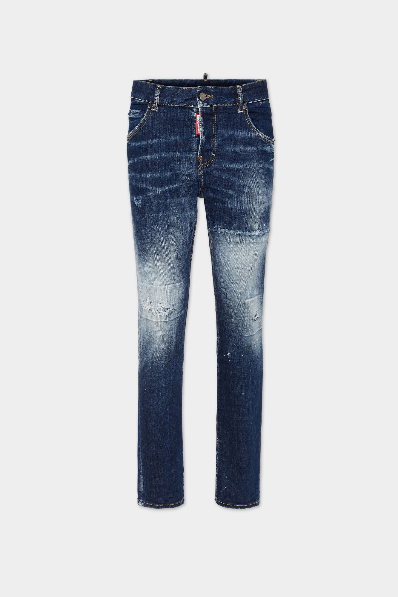 Dark White Line Wash Cool Girl Jeans