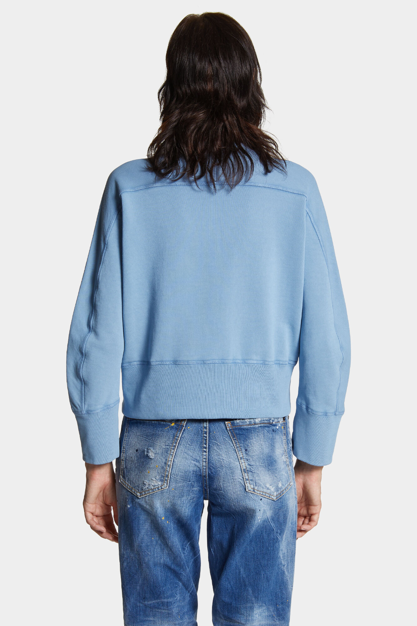 White Fade Dean Fit Handwritten Logo Sweatshirt