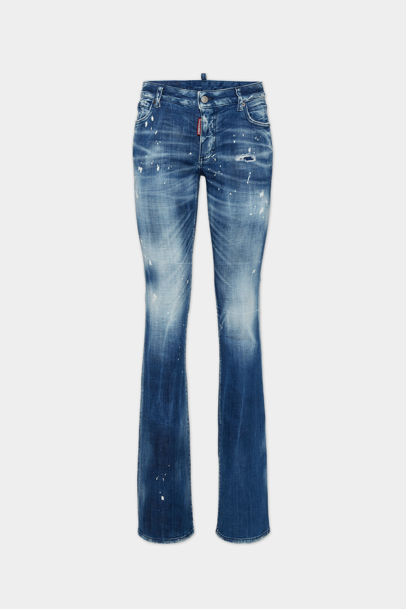 Medium Filo Blu Wash Medium Waist Flare Jeans