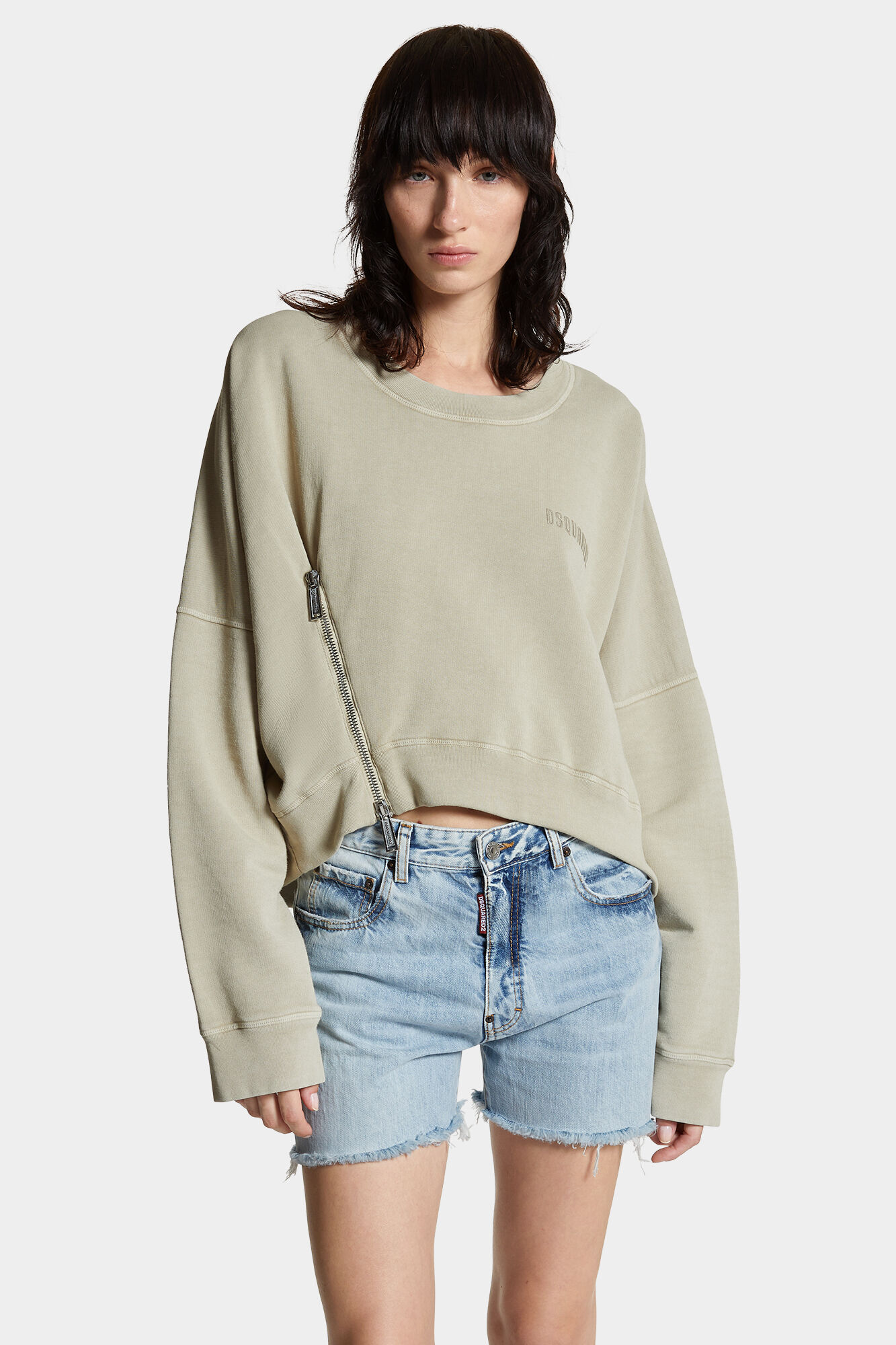 Fade Dyed Onion Cropped Sweatshirt