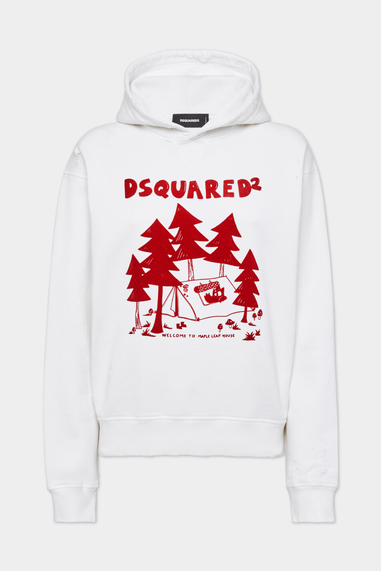 Washed And Destroyed Just Right Fit Hoodie