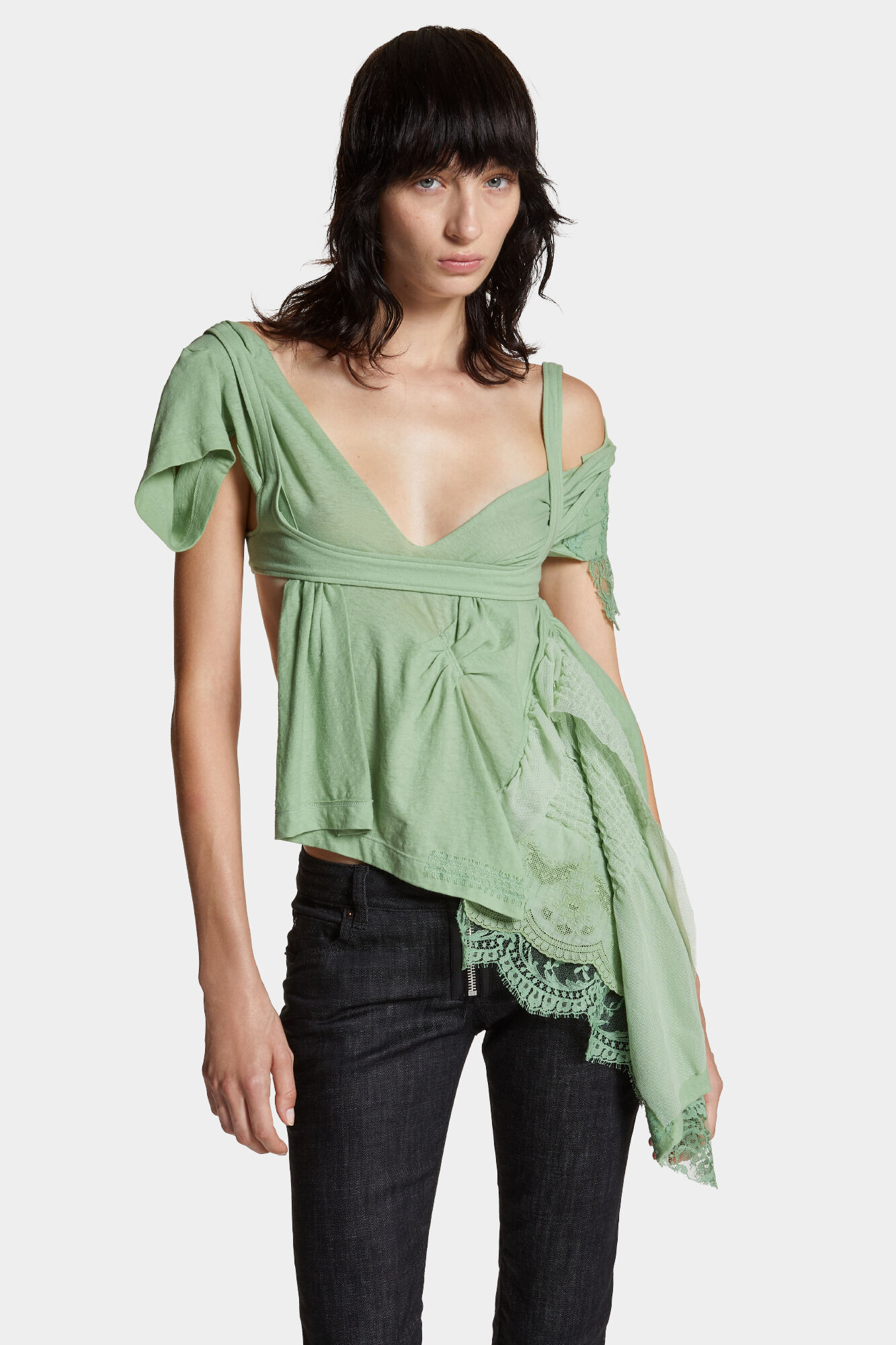 Dyed Jersey Deconstructed Top