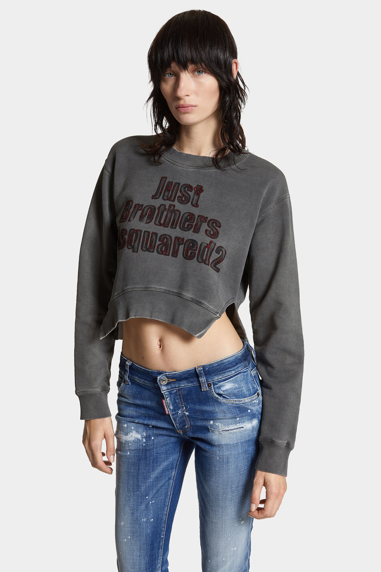 Spray Dyed Round Rib Crewneck Sweatshirt