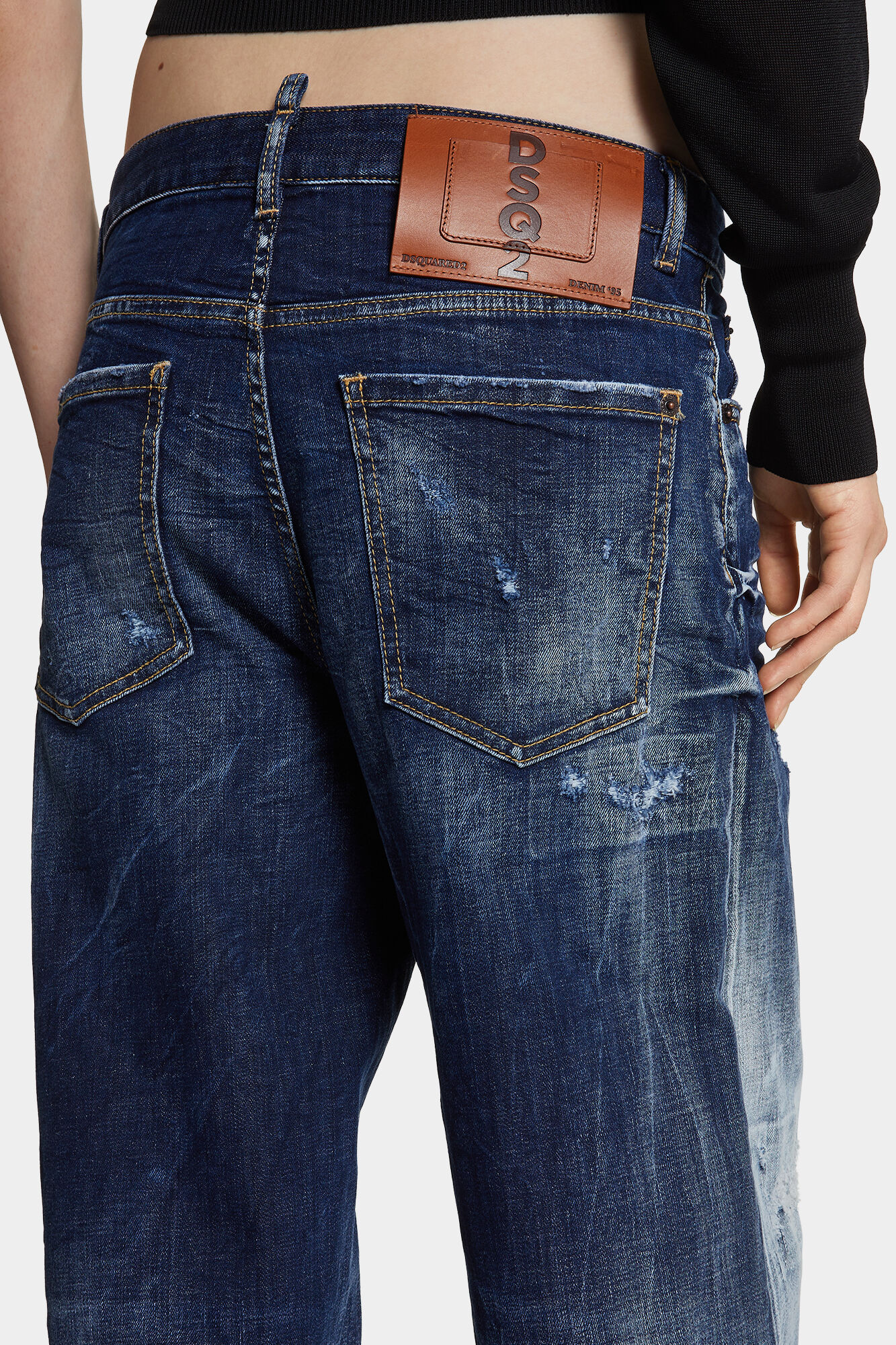 Dark White Line Wash Traveller Jeans
