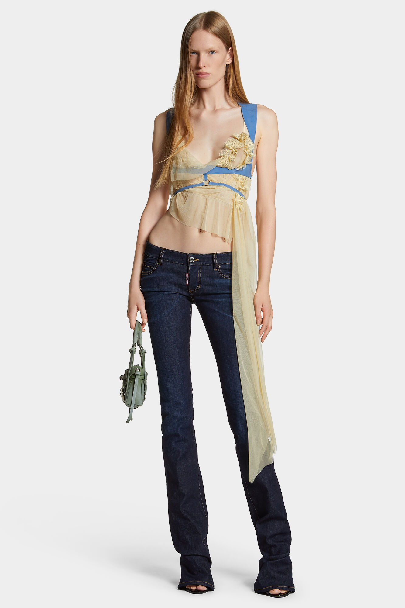 Dark Urban Wash Bootcut Sharpei Peekaboo Jeans