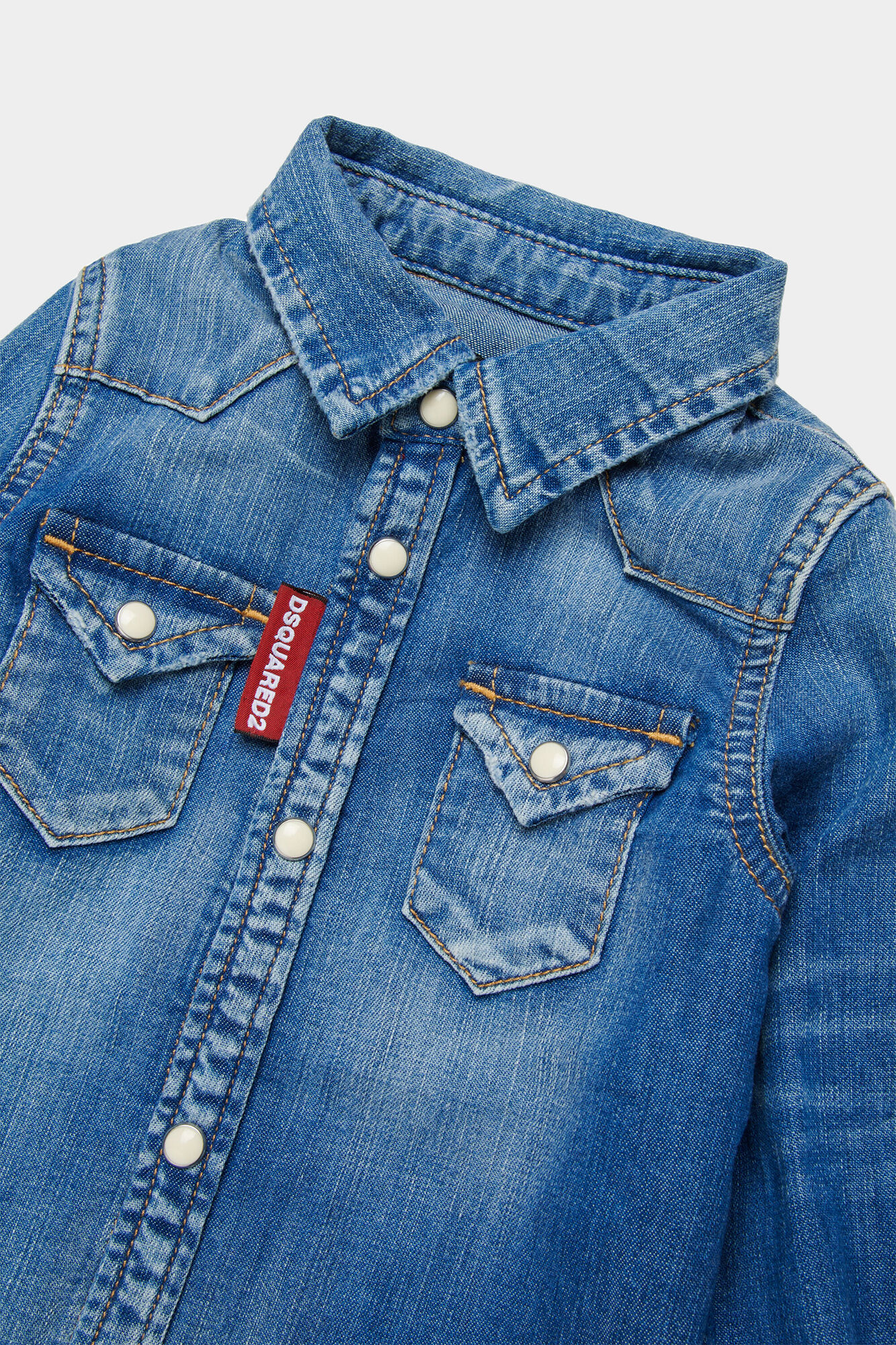 D2Kids Newborn Medium Preppy Wash Jean Shirt