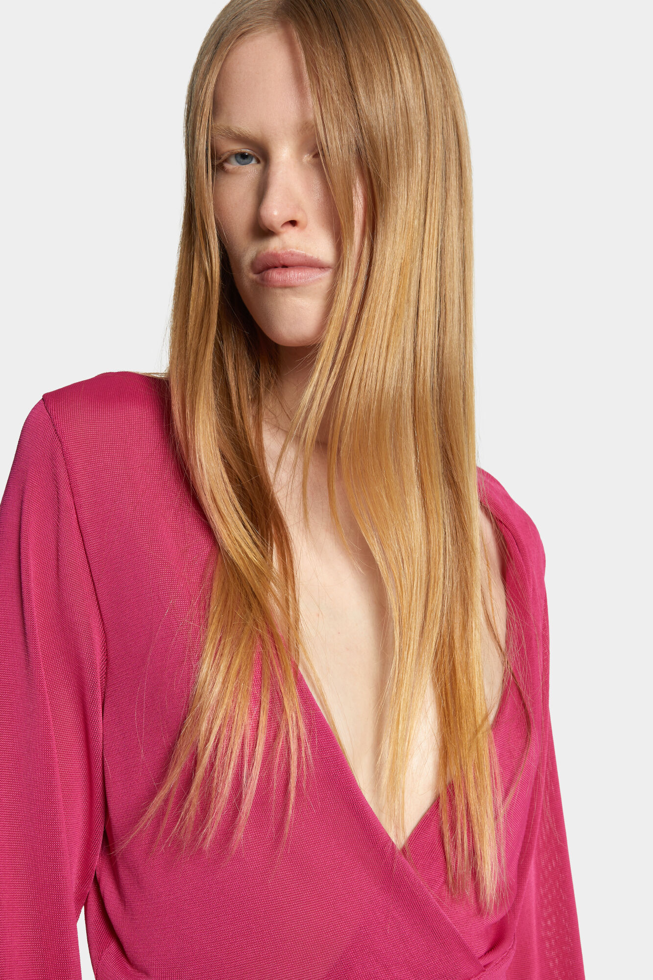 Draped V-Neck Pullover