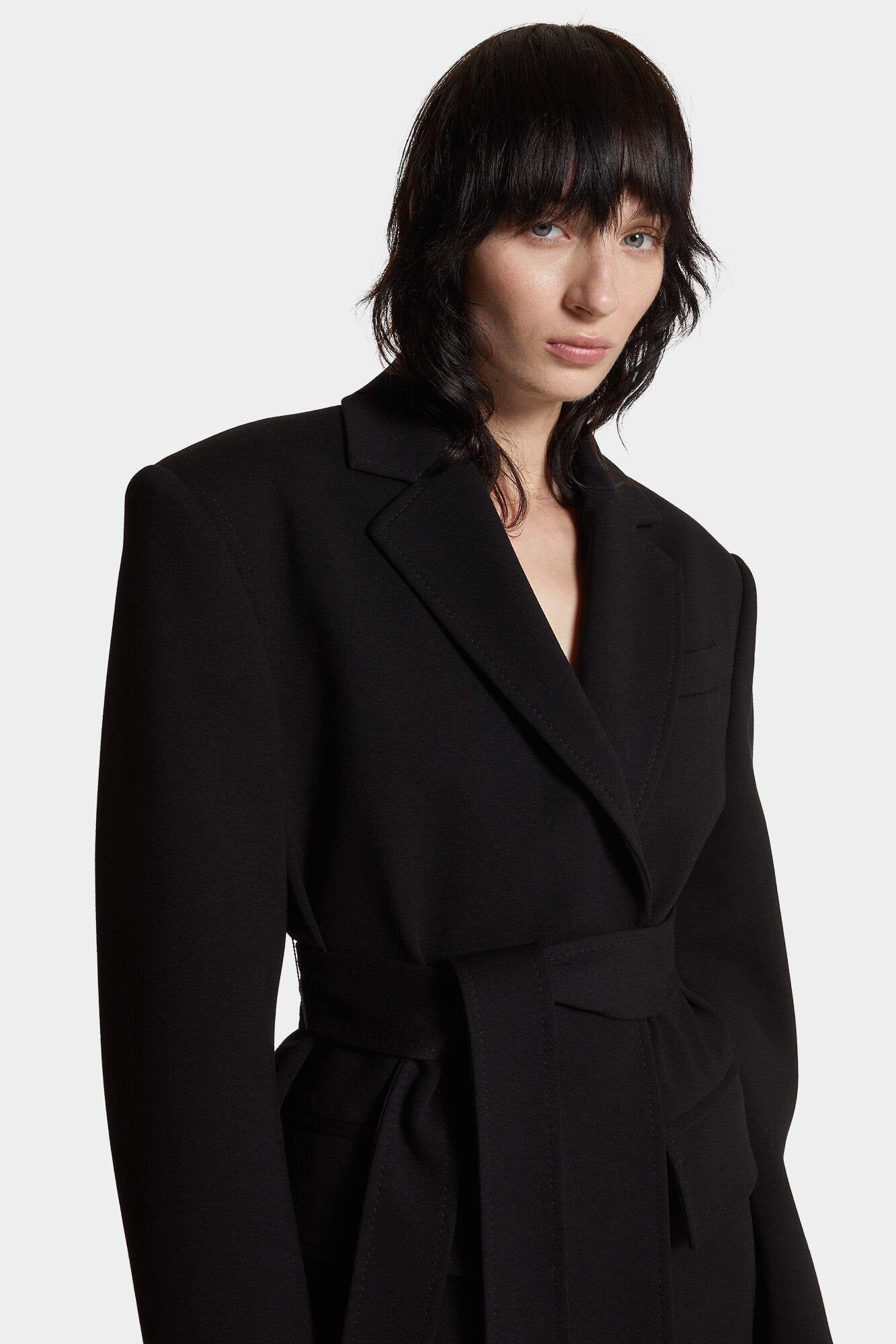 Jersey Waist Tie Coat