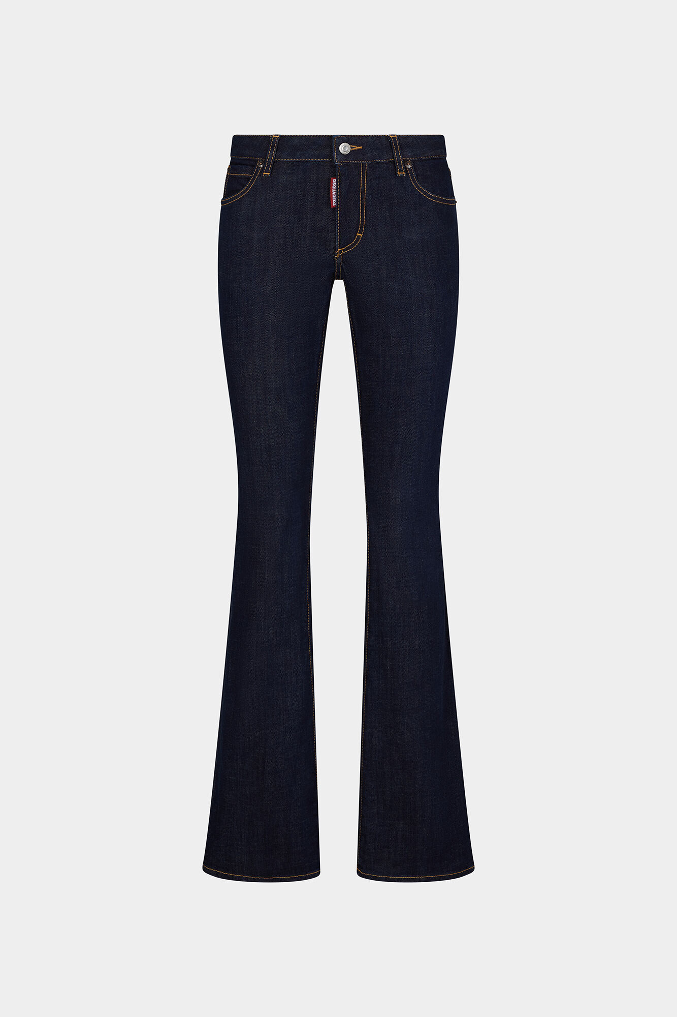 Dark Rince Wash Medium Waist Flare Jeans
