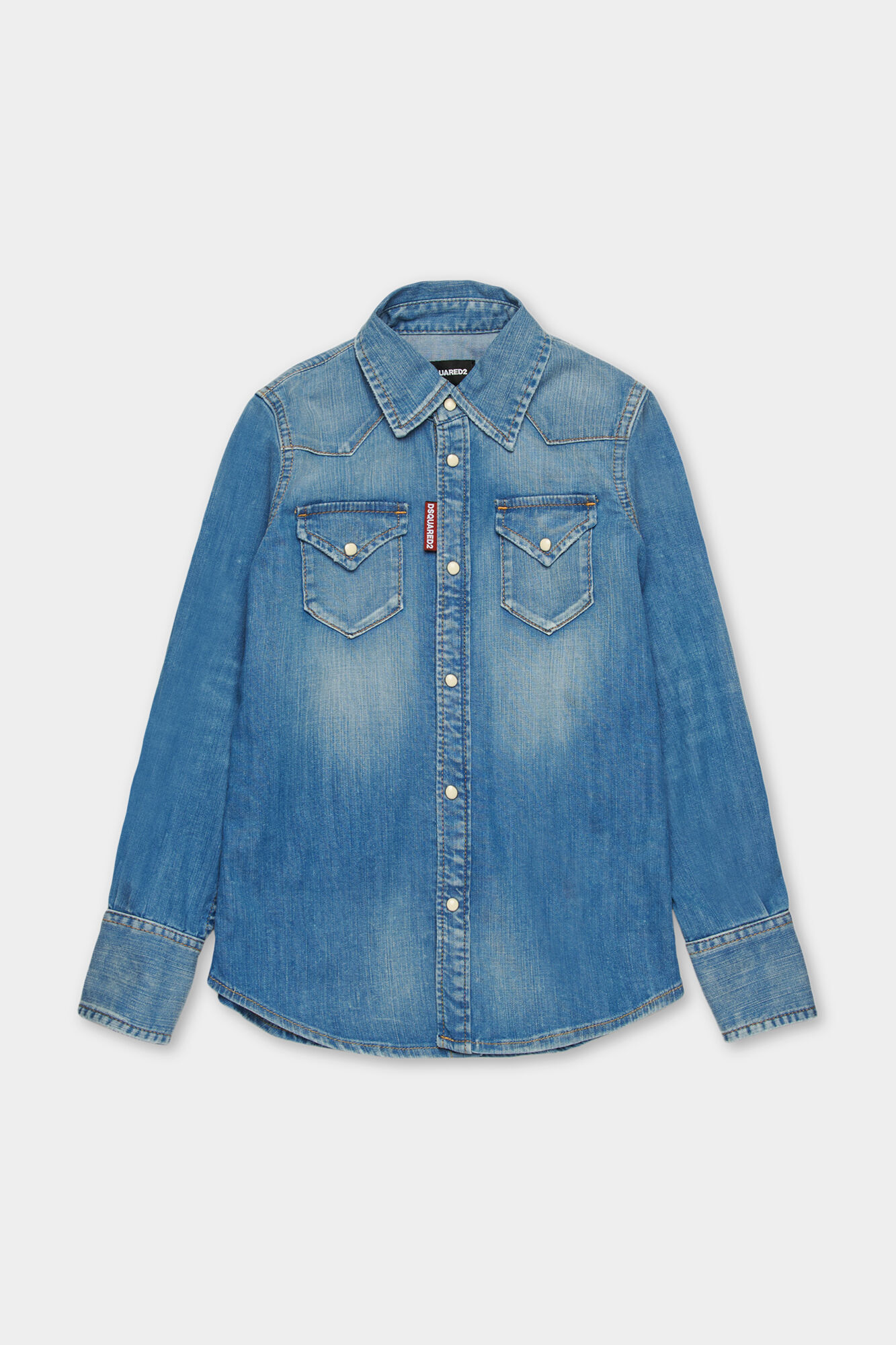 D2Kids Junior Medium Preppy Wash Jean Shirt