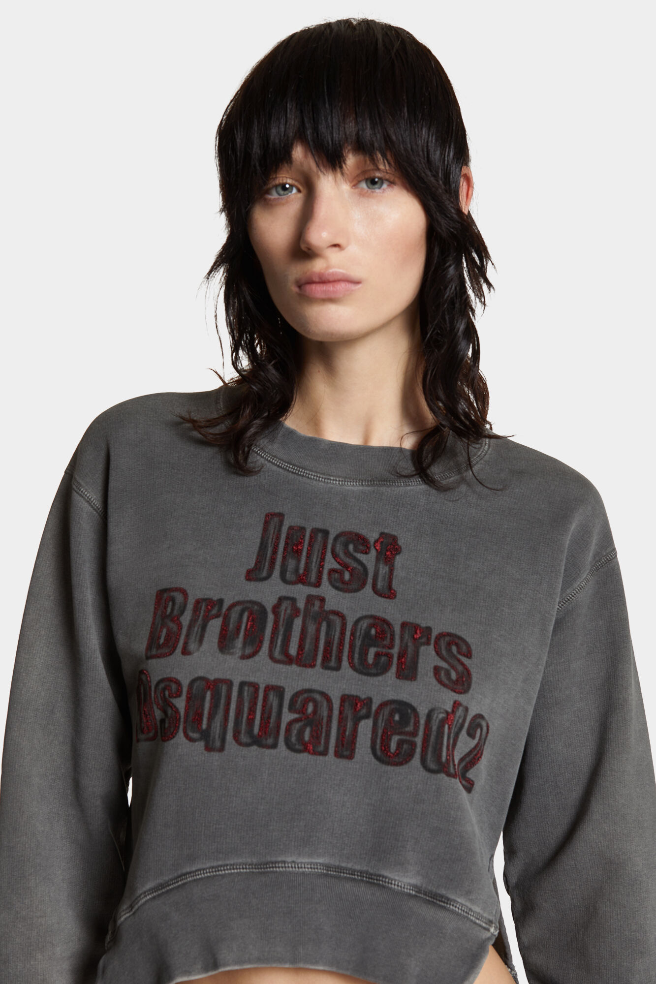 Spray Dyed Round Rib Crewneck Sweatshirt