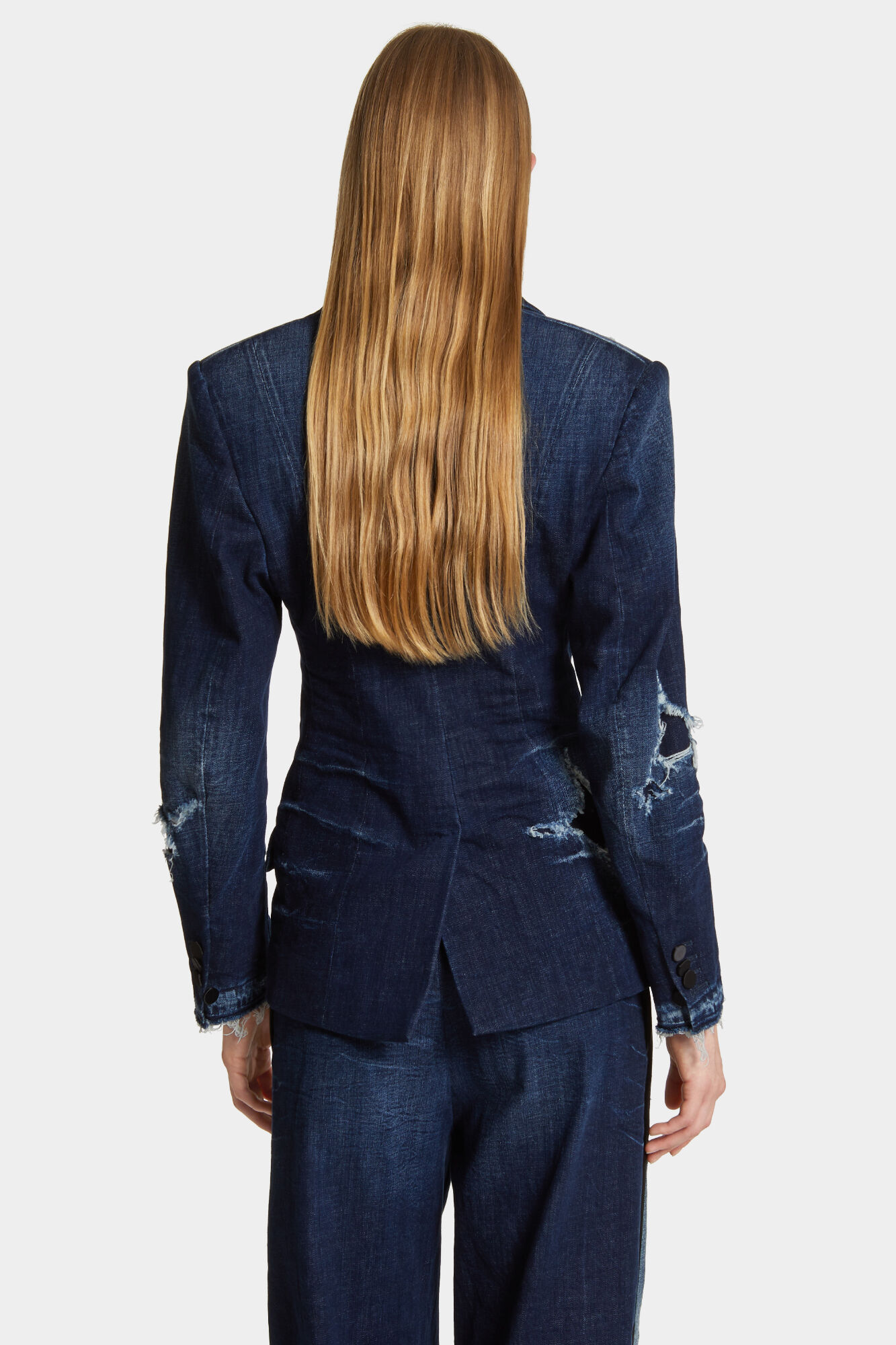 Dark Ripped Wash Dark Ripped Tuxedo Blazer