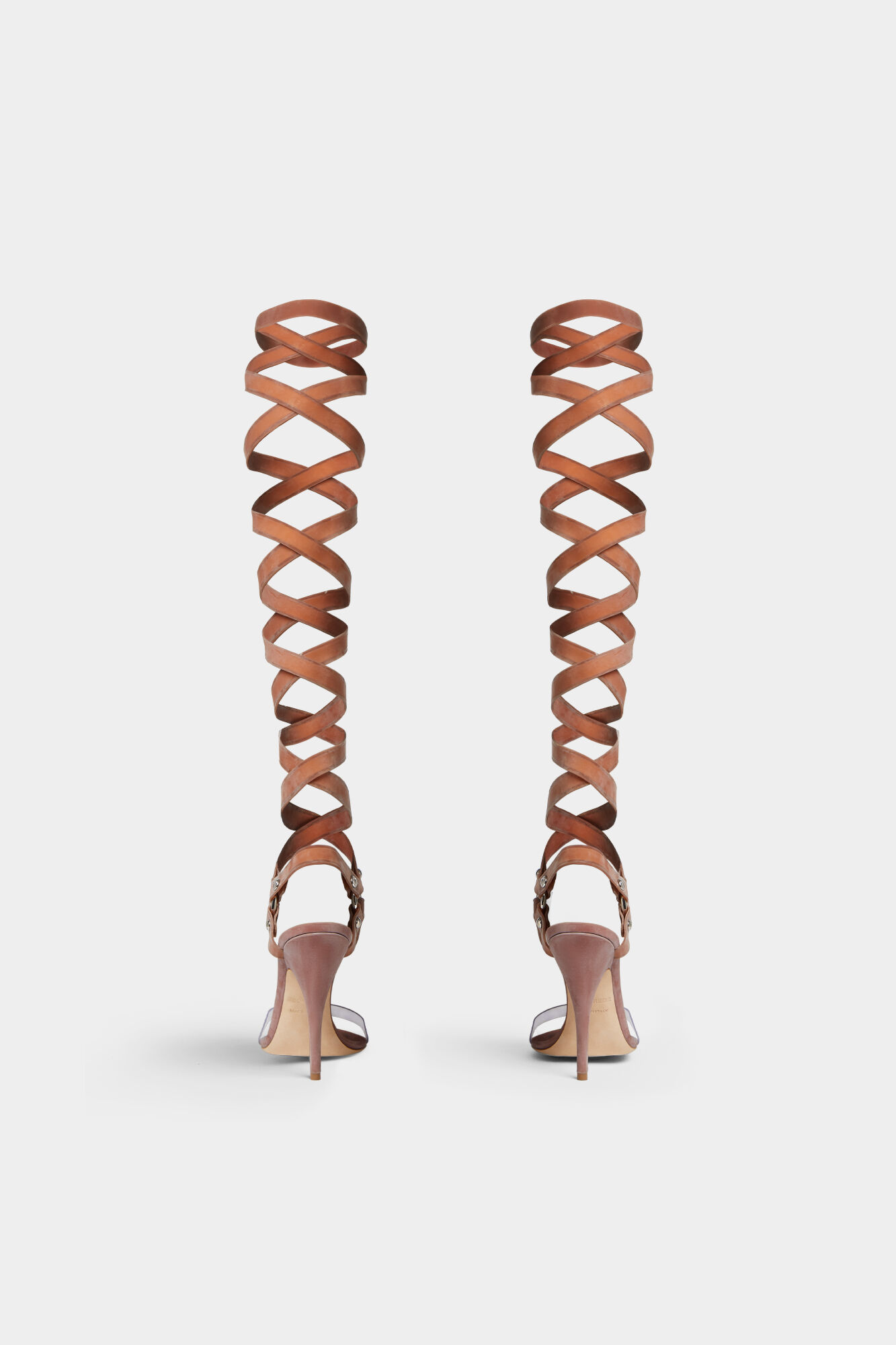 Bondage Thigh-High Heeled Sandals