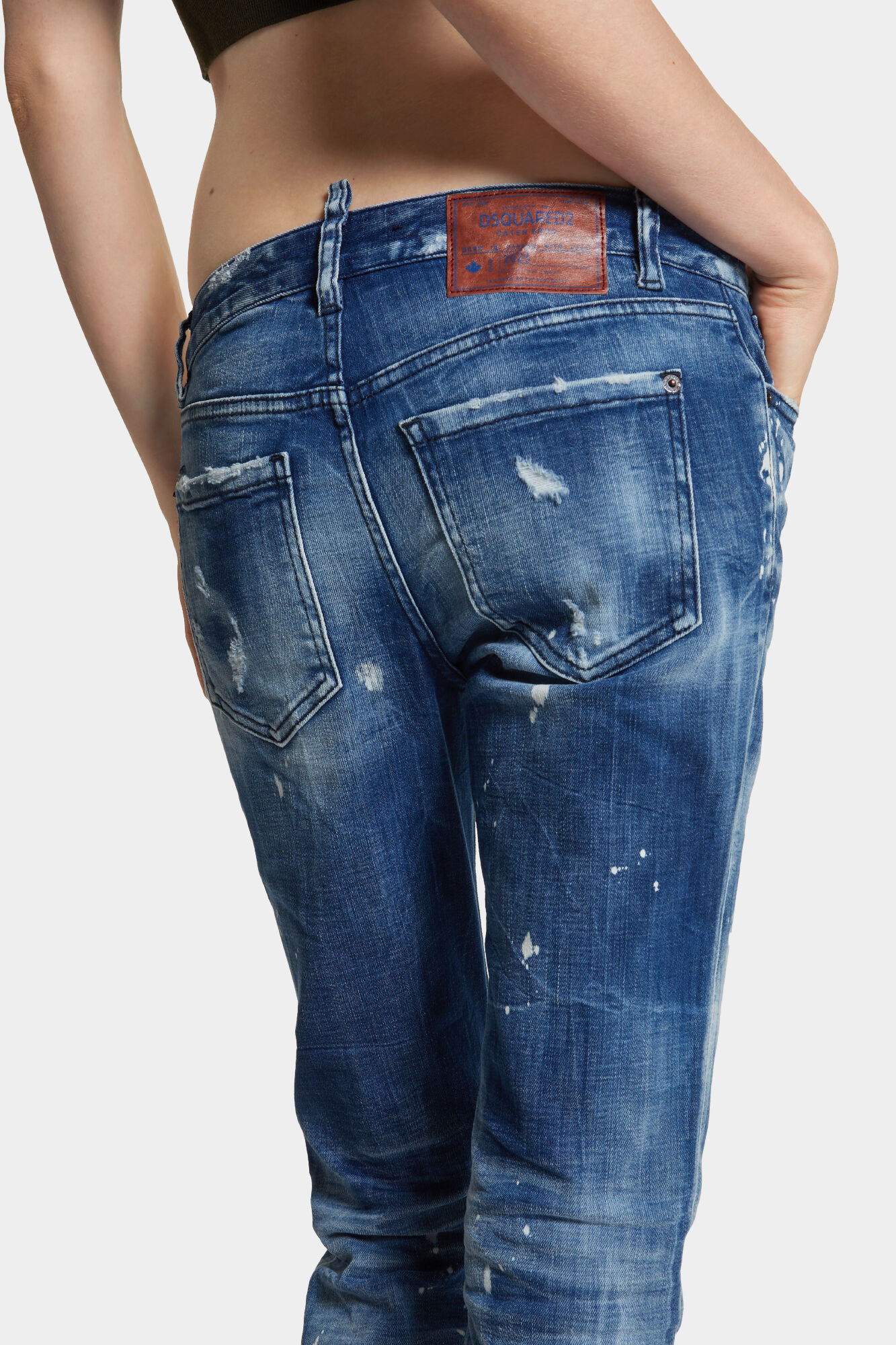 Medium Filo Blu Wash Medium Waist Flare Jeans