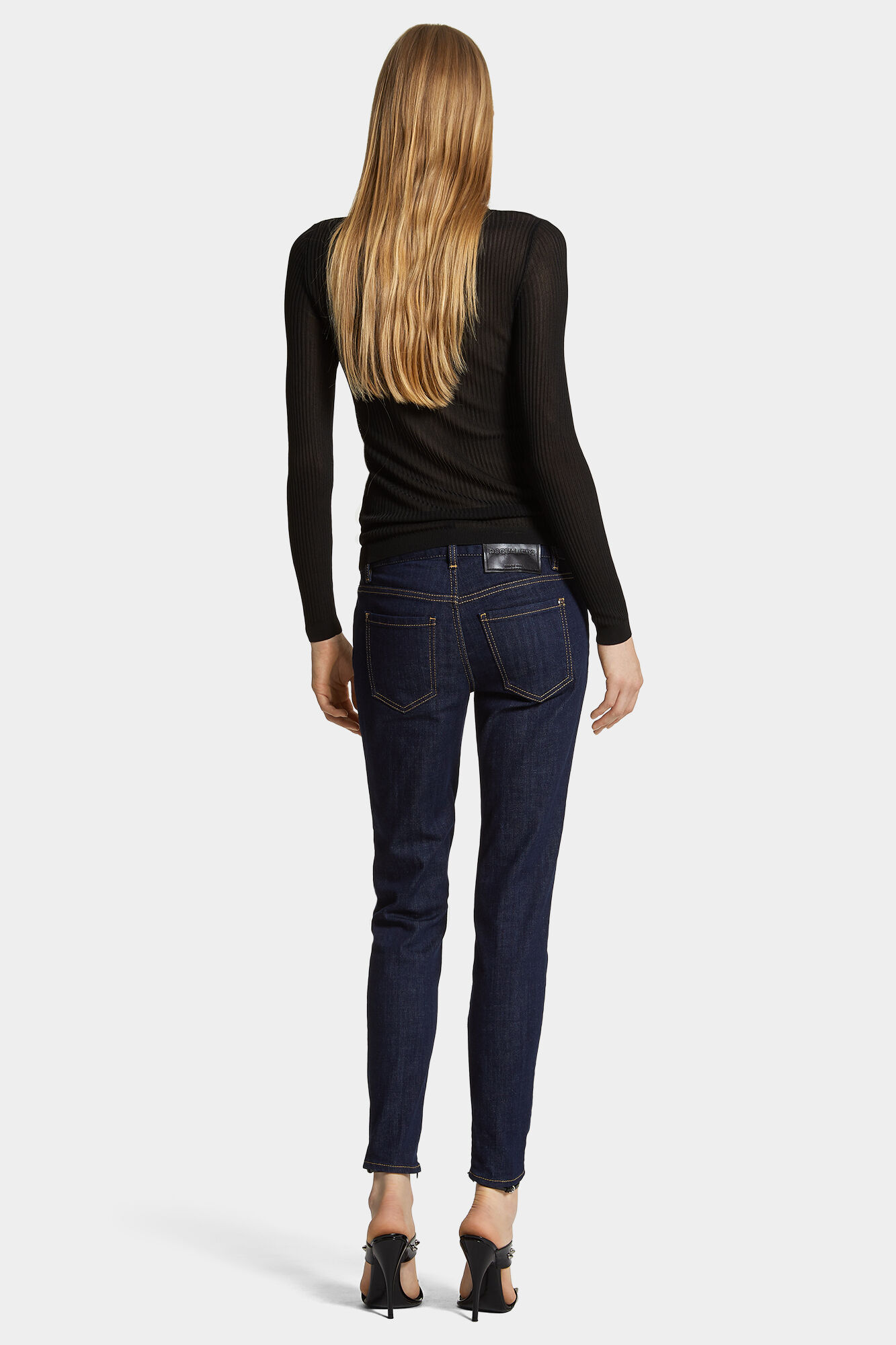 Dark Rinse Wash Medium Waist Twiggy Jeans