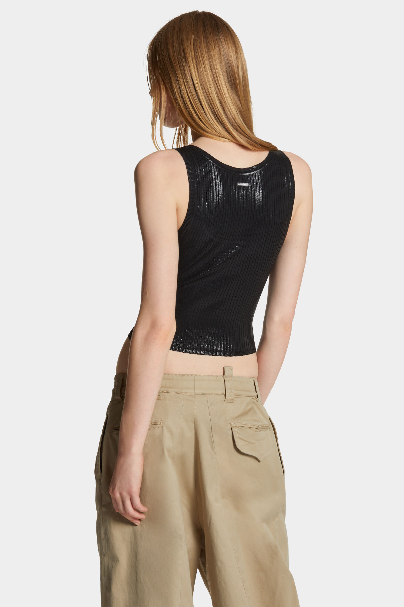 Coated Knit Tank Top