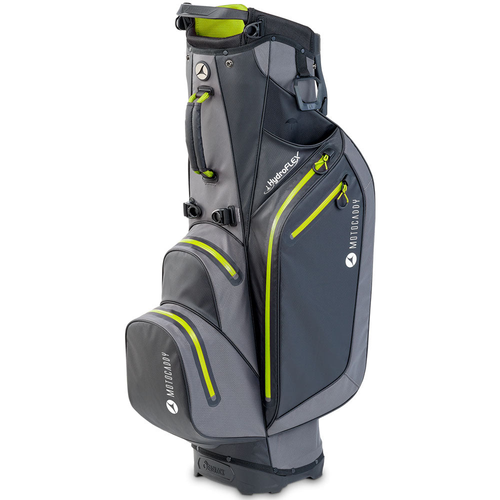 Motocaddy Hydroflex Waterproof Stand Bag – Charcoal/Lime