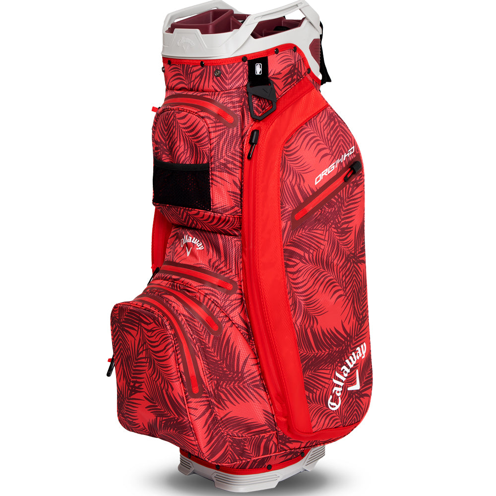 Callaway Org 14 HD Waterproof Cart Bag – Red Palms/Light Grey
