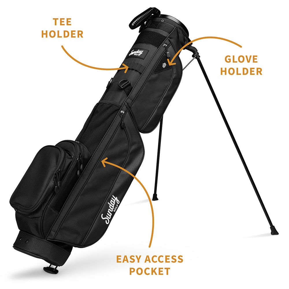 Sunday Golf Loma XL Pencil Stand Bag – Matte Black