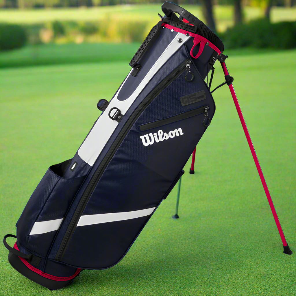 Wilson QS Lite Stand Bag – Navy/White/Red