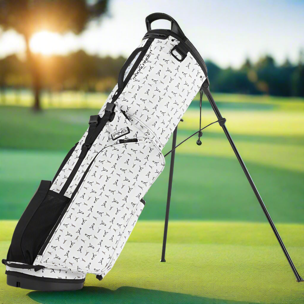 Ping Moonlander 244 Stand Bag – White/Mr Ping