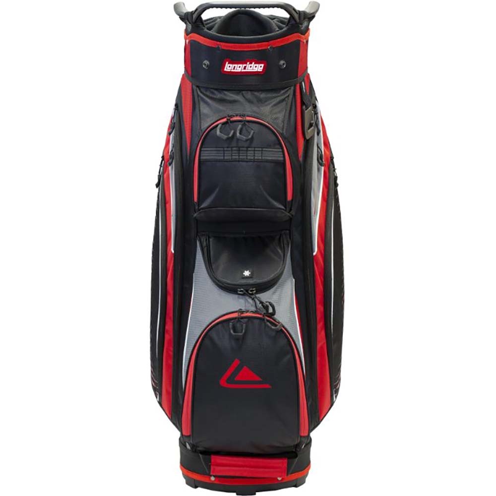 Longridge Deluxe Lite Cart Bag – Black/Charcoal/Red
