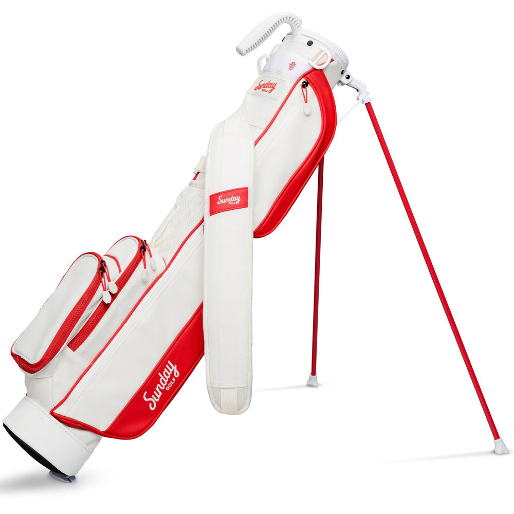 Sunday Golf Loma Pencil Stand Bag – Red/Off White