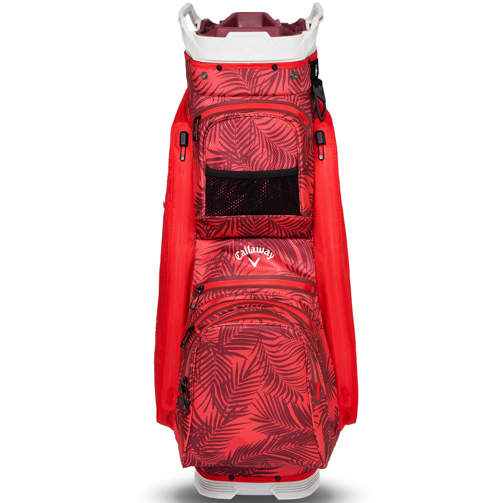 Callaway Org 14 HD Waterproof Cart Bag – Red Palms/Light Grey