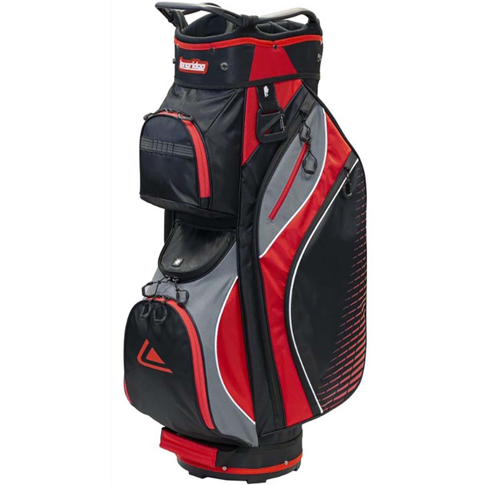 Longridge Deluxe Lite Cart Bag – Black/Charcoal/Red