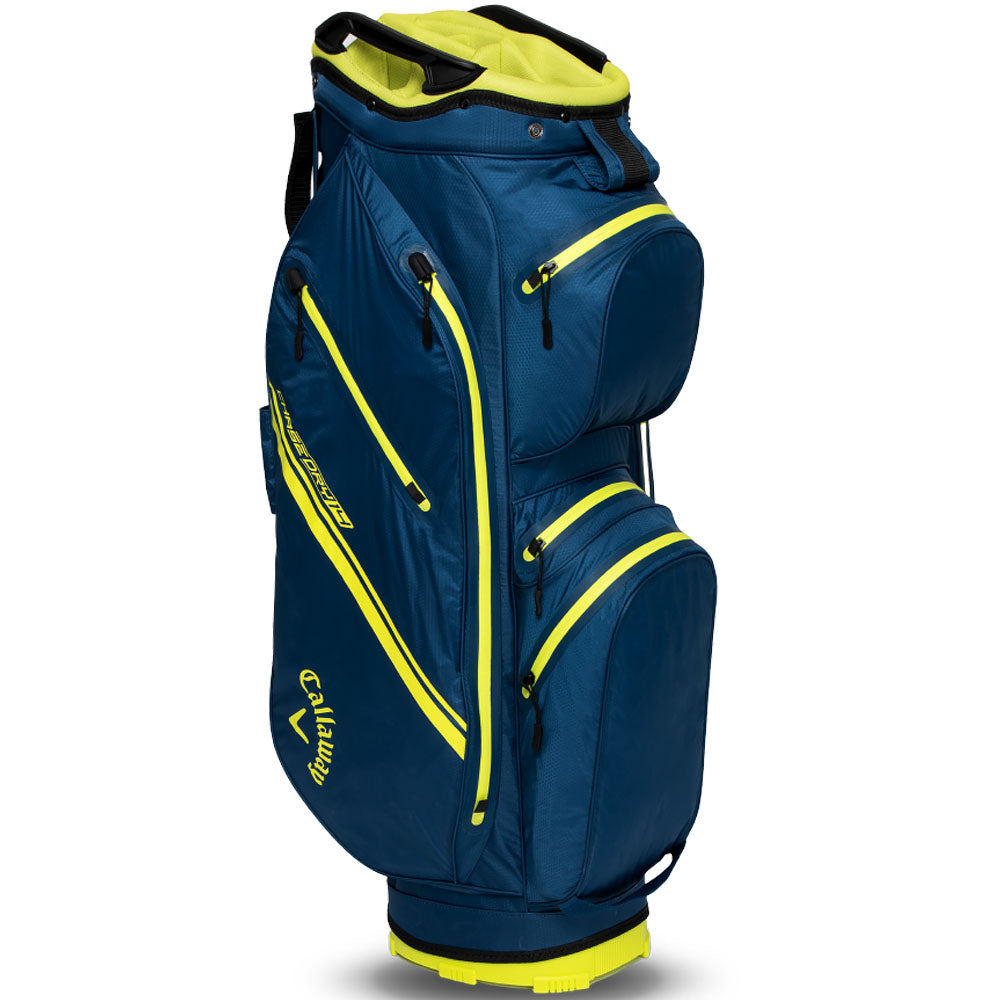 Callaway Chase 14 Dry Waterproof Cart Bag – Navy/Florescent Yellow