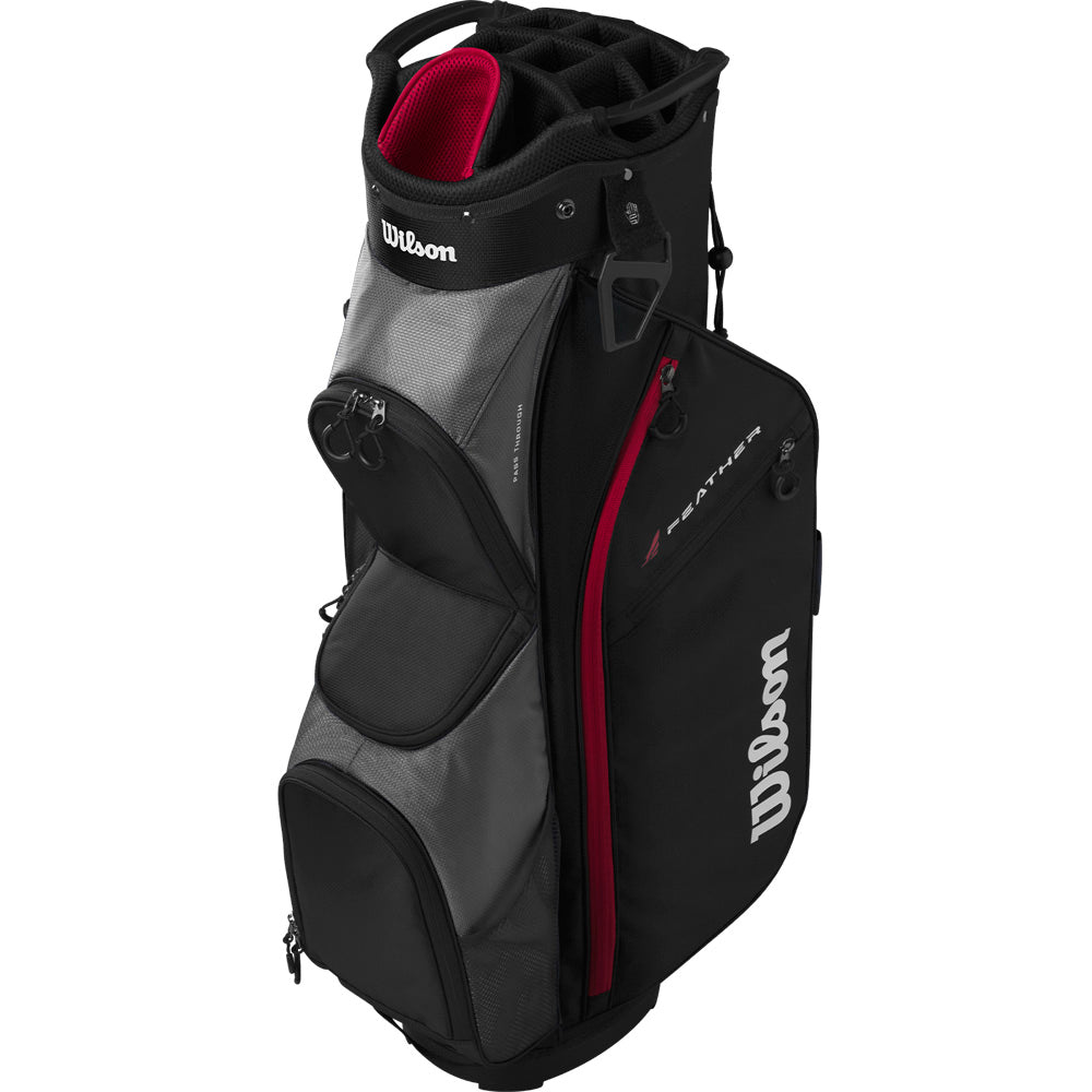 Wilson Feather Cart Bag – Black/Grey/Red