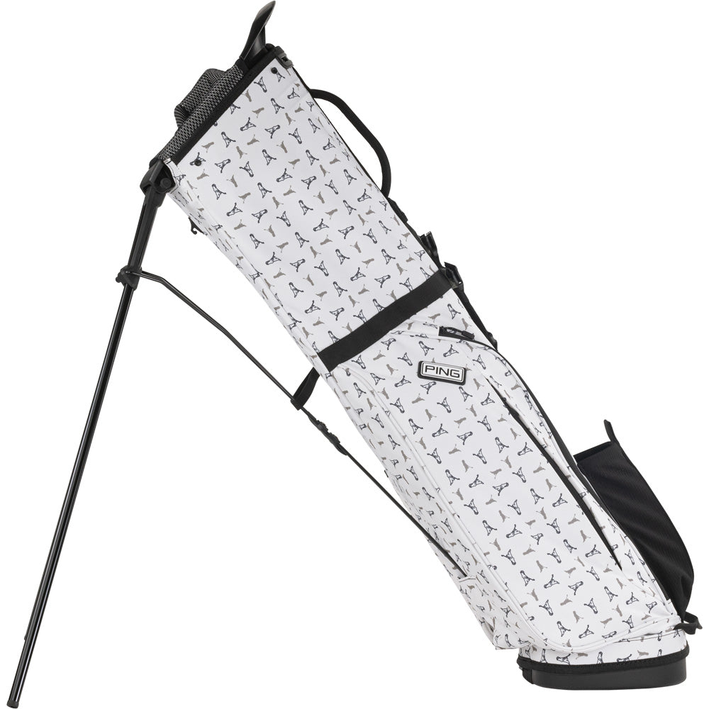 Ping Moonlander 244 Stand Bag – White/Mr Ping