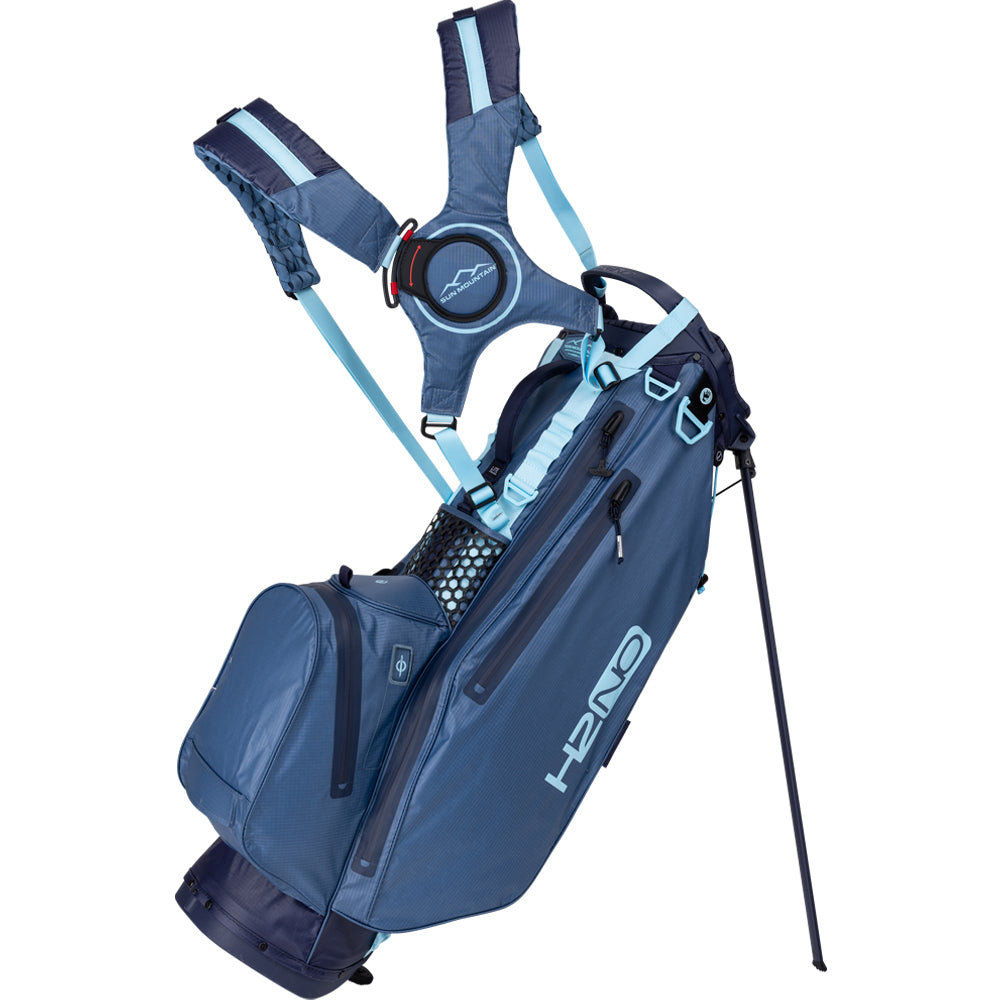 Sun Mountain H2NO Lite 4-Way Waterproof Stand Bag – Navy/Dusk/Breeze