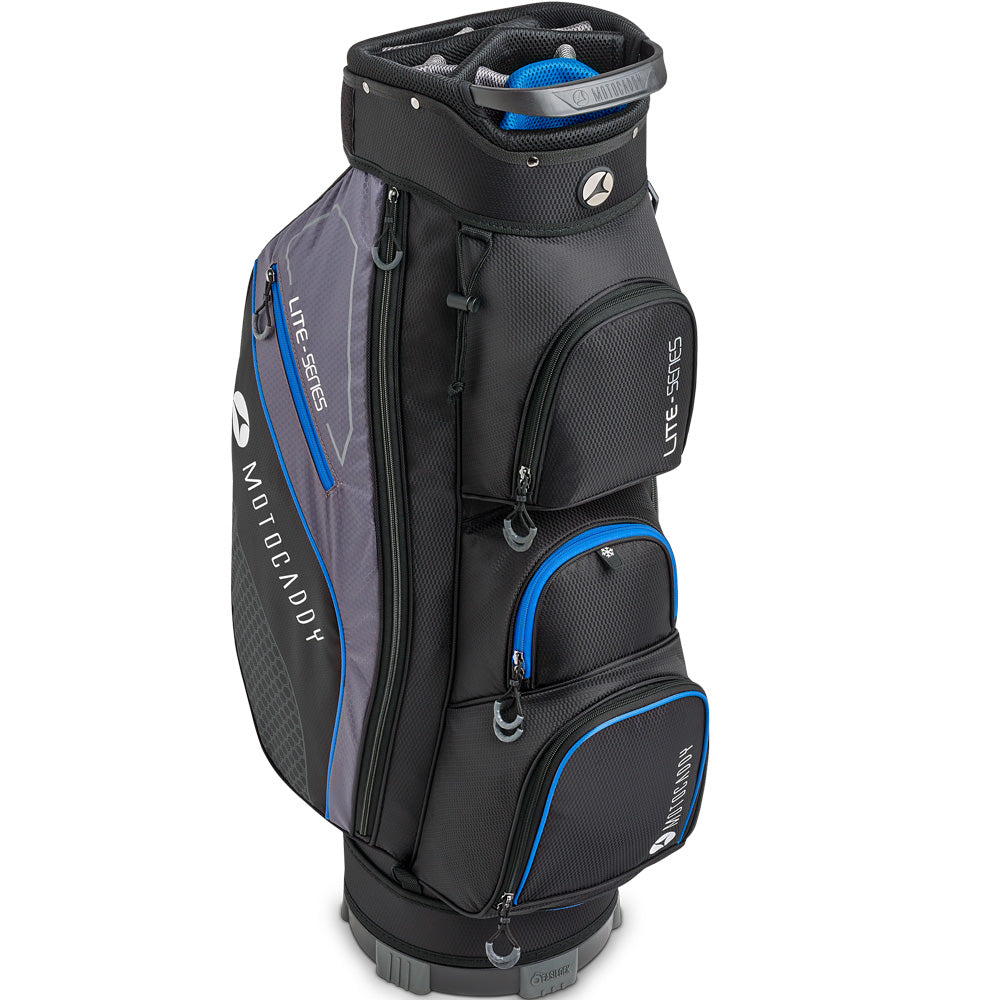 Motocaddy 2024 Lite Series Cart Bag – Black/Blue