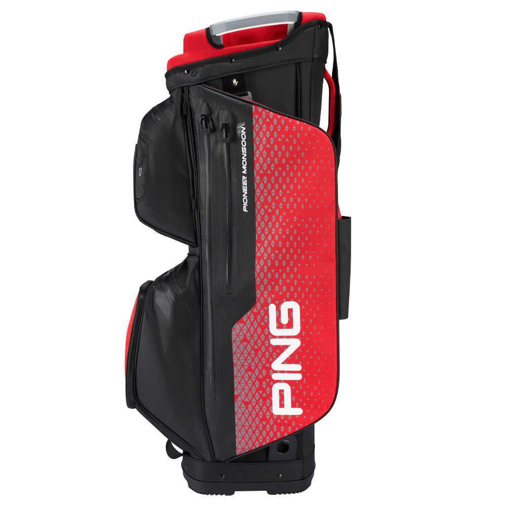 Ping Pioneer Monsoon 231 Waterproof Cart Bag – Black/Red