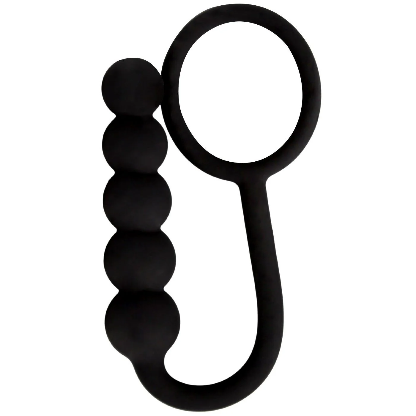 Beaded Silicone Anal Plug with Cock Ring For Men