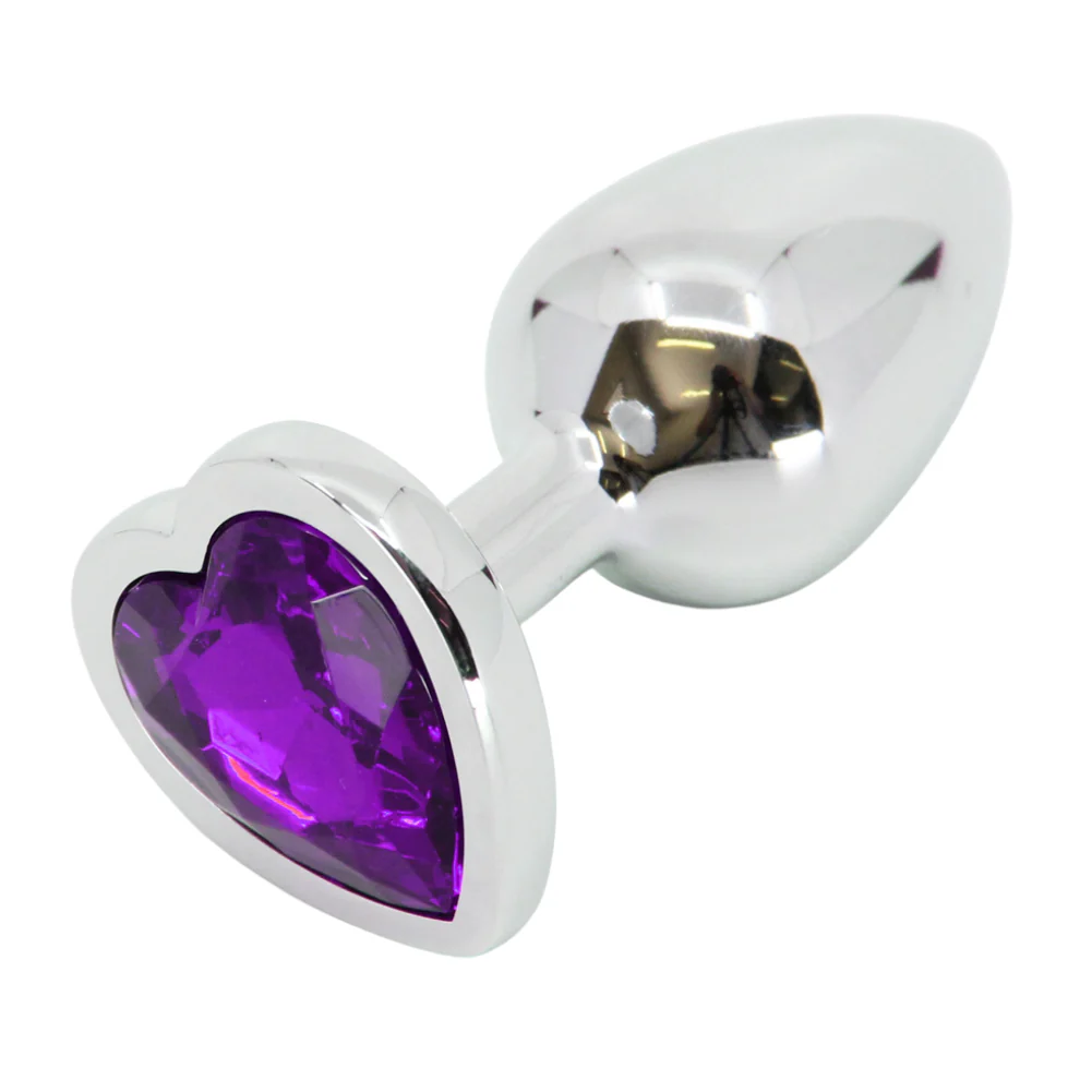 Jeweled Metal Heart Butt Plug