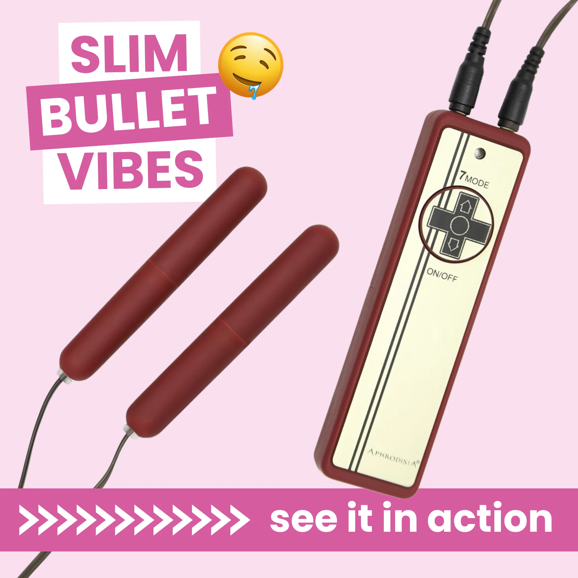 Slim Intense Vibrating Double Bullets - Tease Your Clit & Nipples!