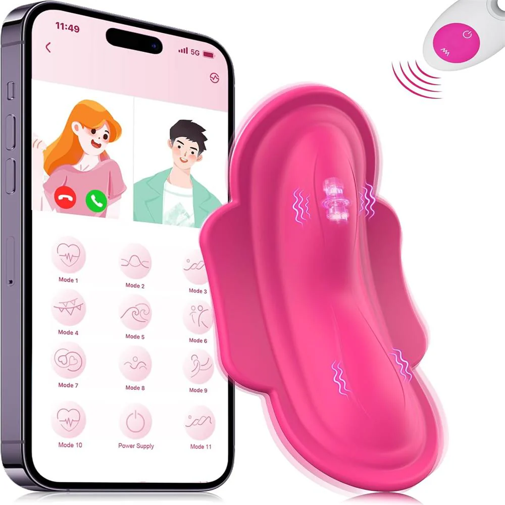 Menstrual Pad – Wearable Clitoral Panty Vibrator, Cute Color, Flexible and Durable (<40 dB) #Public #Car Sex #Female Masturbation