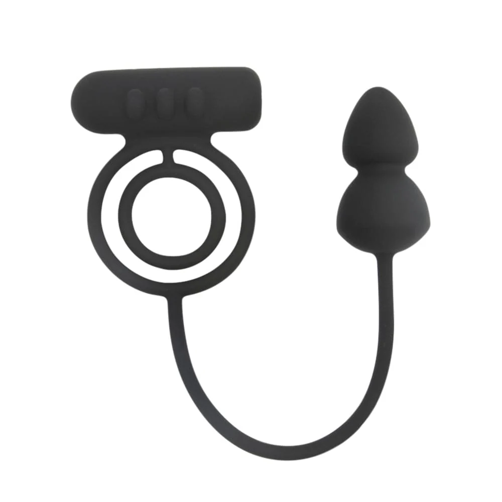 Dual Vibrating Cock Ring & Butt Plug Combo
