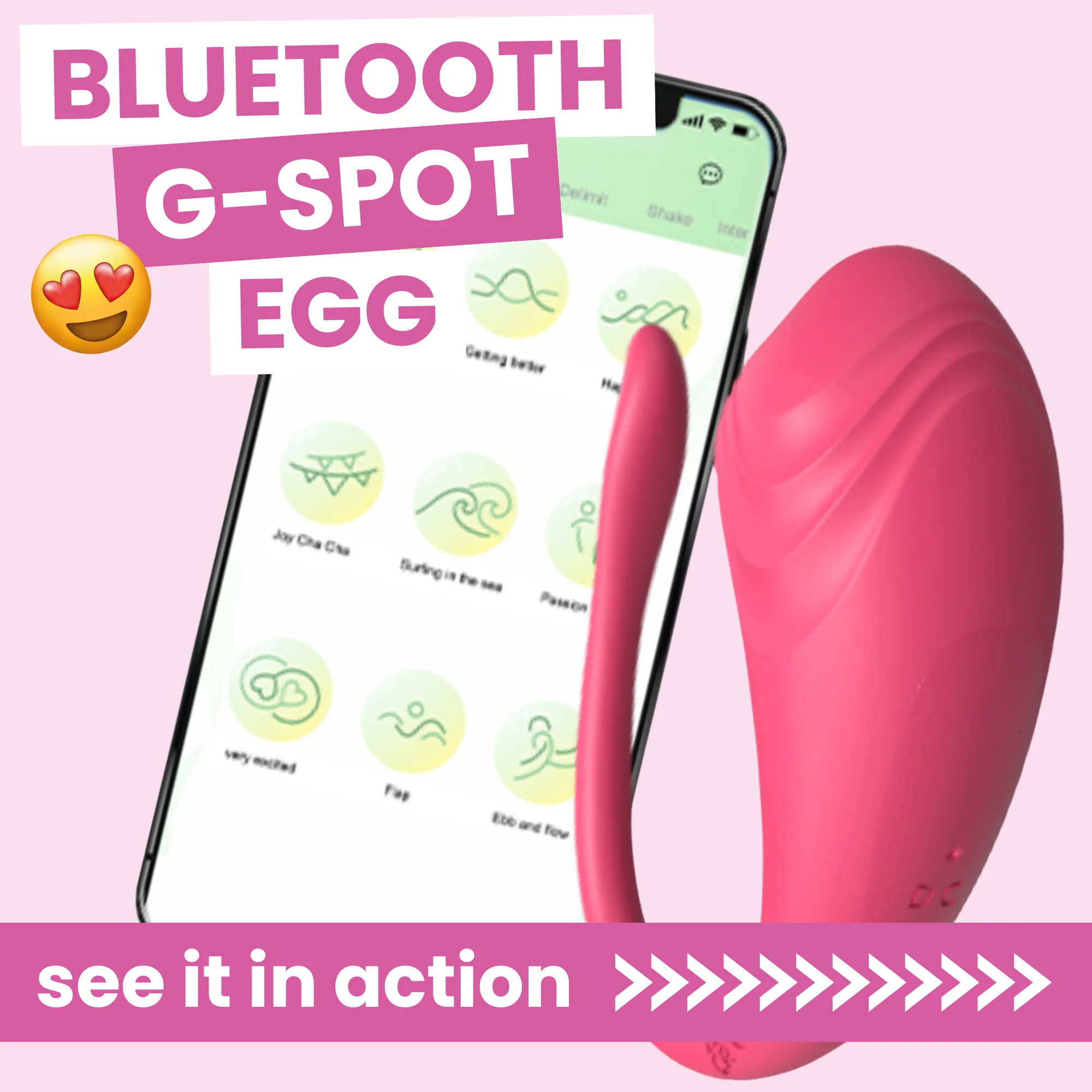 Vibrating G-Spot Egg Massager with Bluetooth App Control