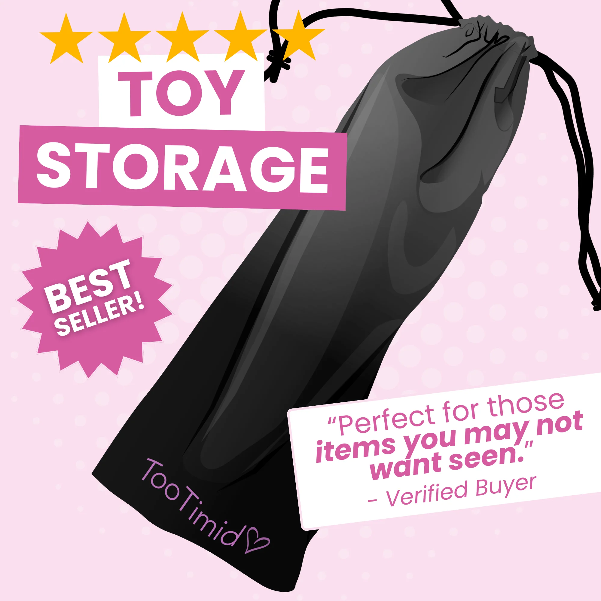 TooTimid.com Adult Toy Storage Bag