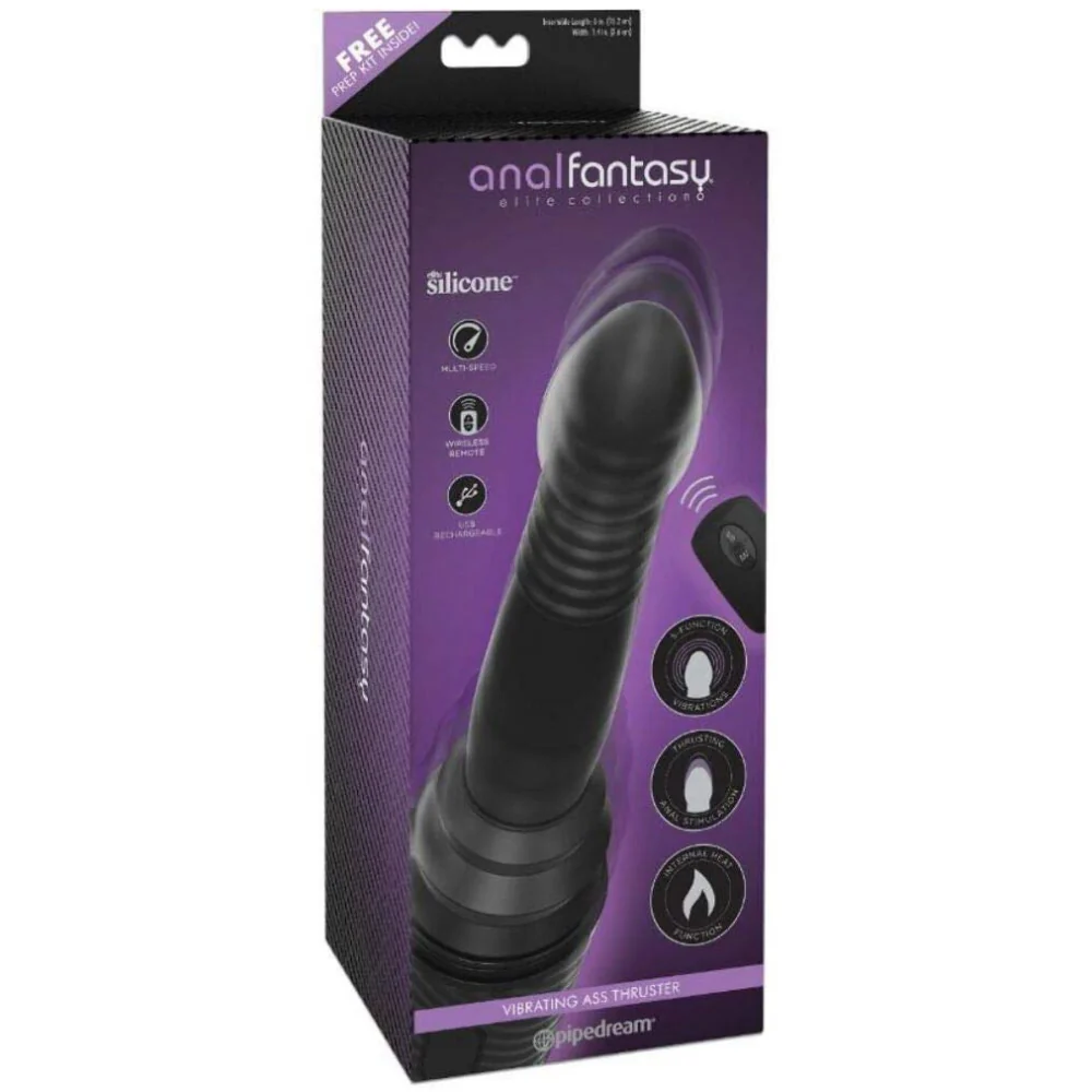 Vibrating Silicone Anal Thruster with Suction Cup
