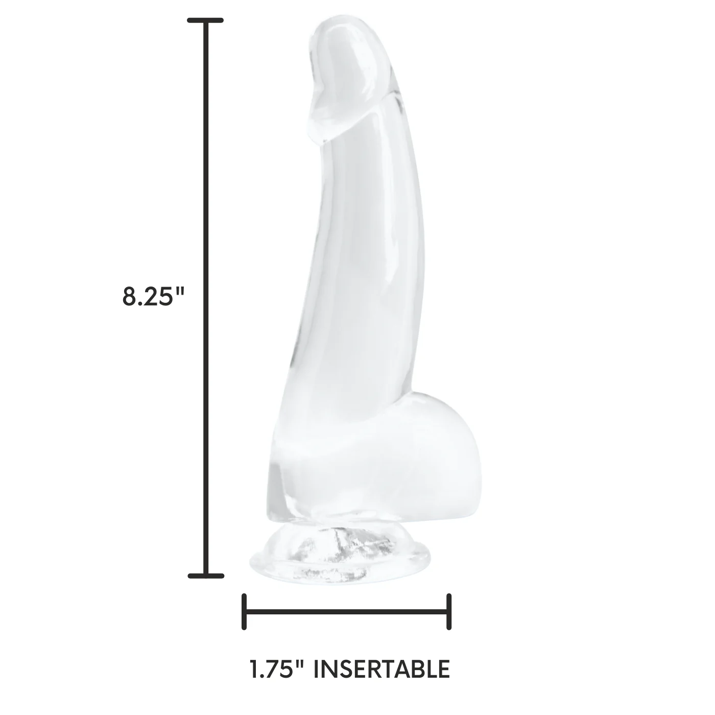Curved Girthy Suction Cup G-Spot Dildo