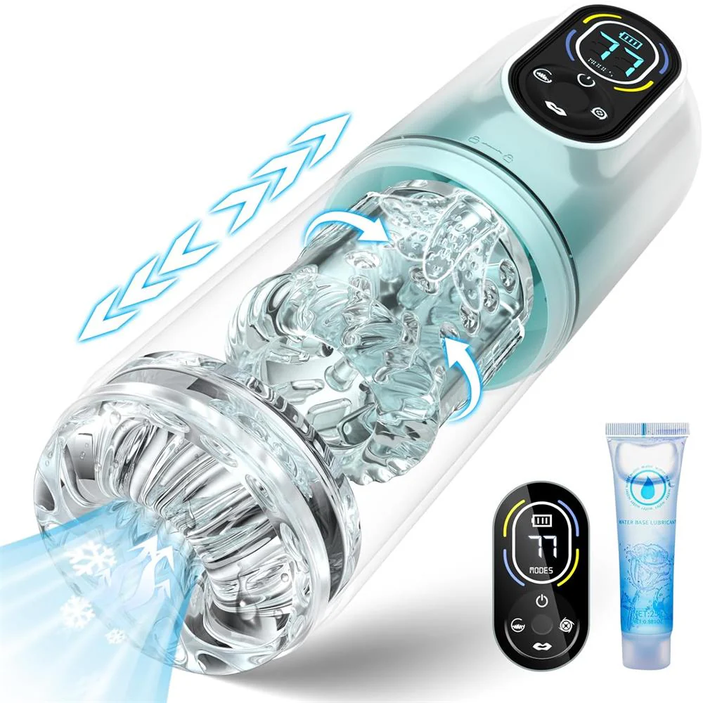 Premium Automatic Mouth Watering Male Masturbator with Realistic Suction & Hands-Free Edging Control