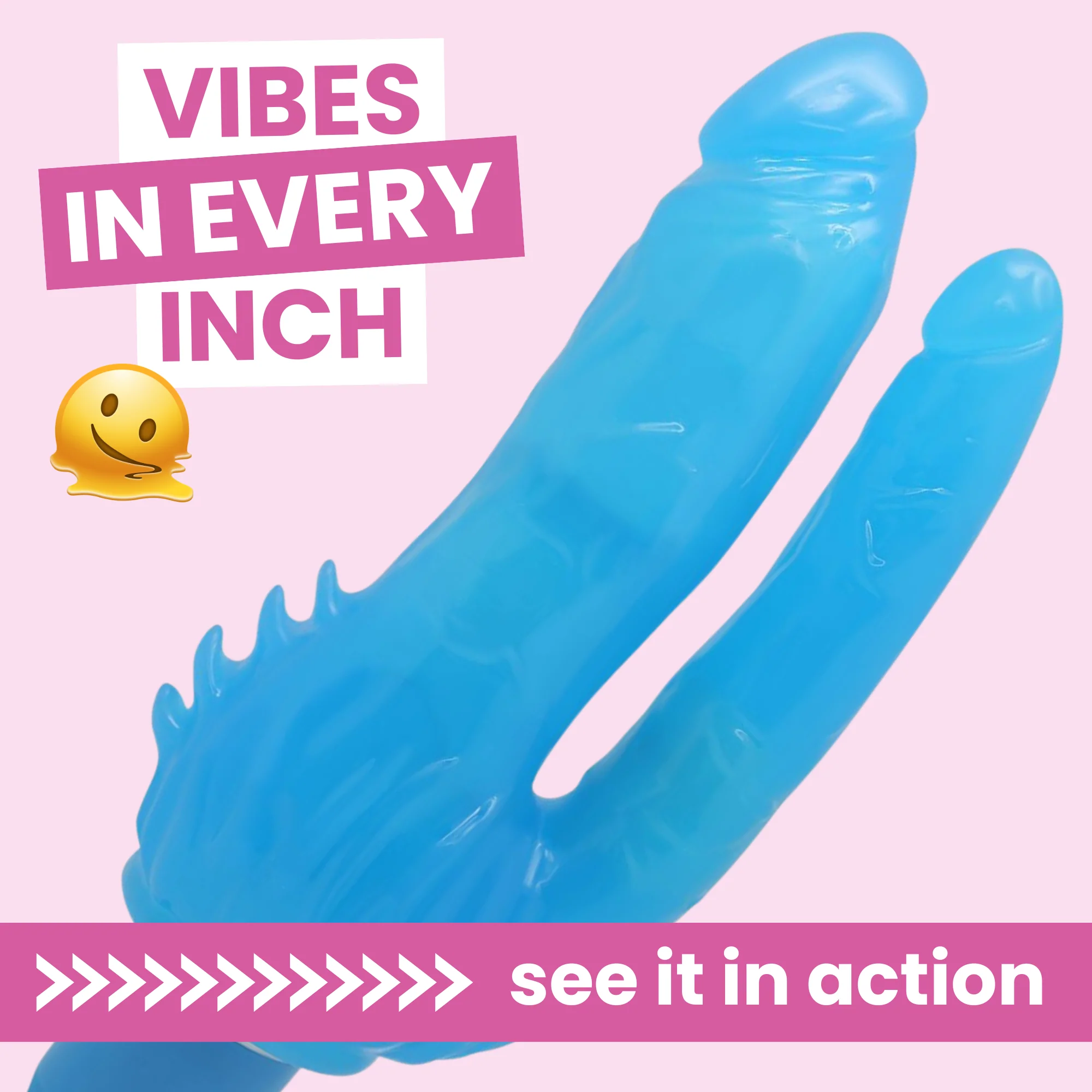 Clit Stimulating Dual Penetration Vibrating Dildo