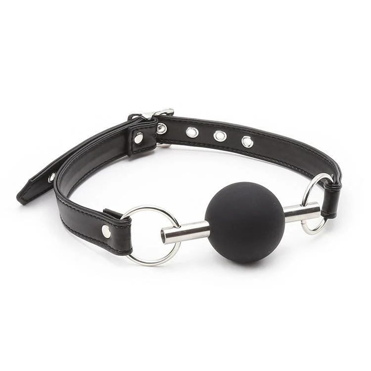 Silicone Ball Gag With Leather Straps