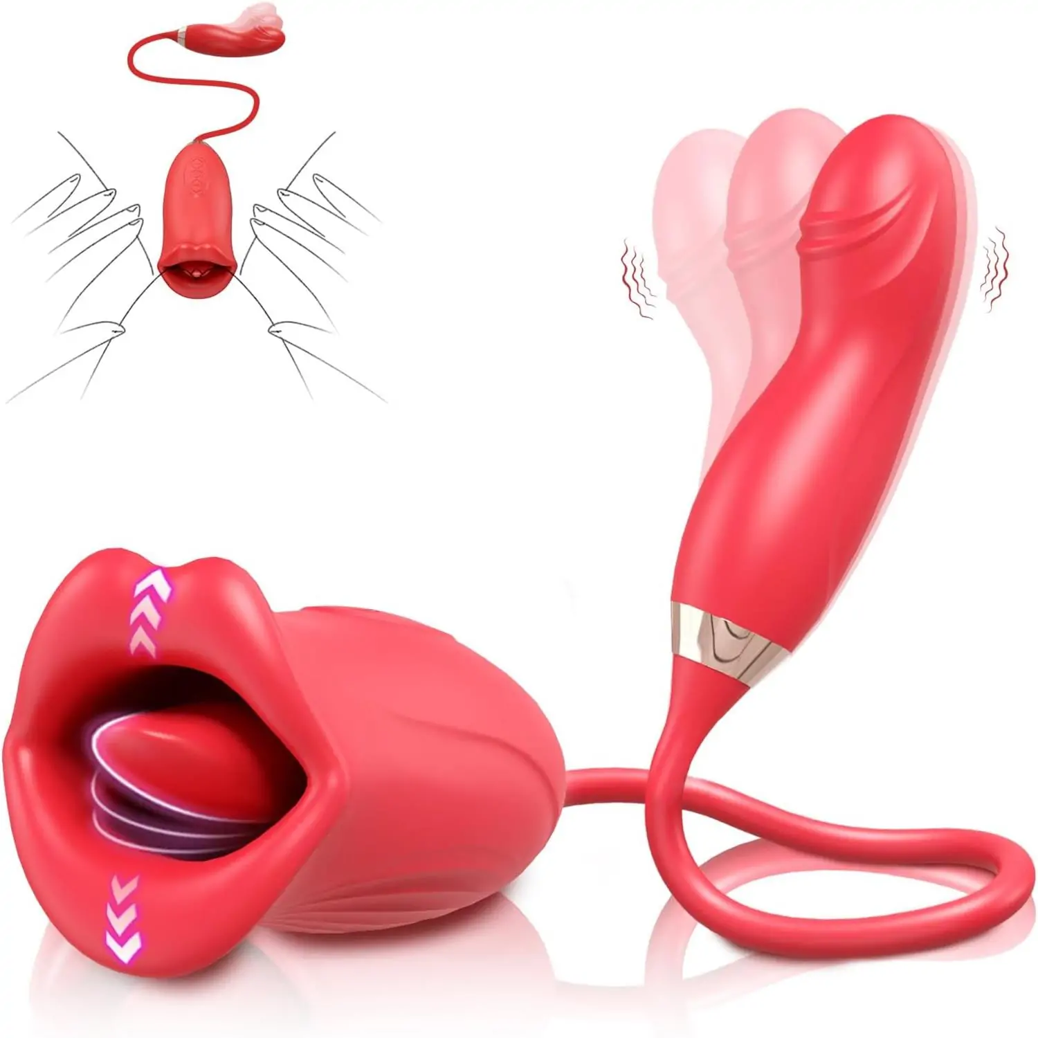 Amara Pro - Soft & Sensual Clitoral Kissing Stimulator with Finger Snapping Egg Vibrator #Fingering #Pussy Licking